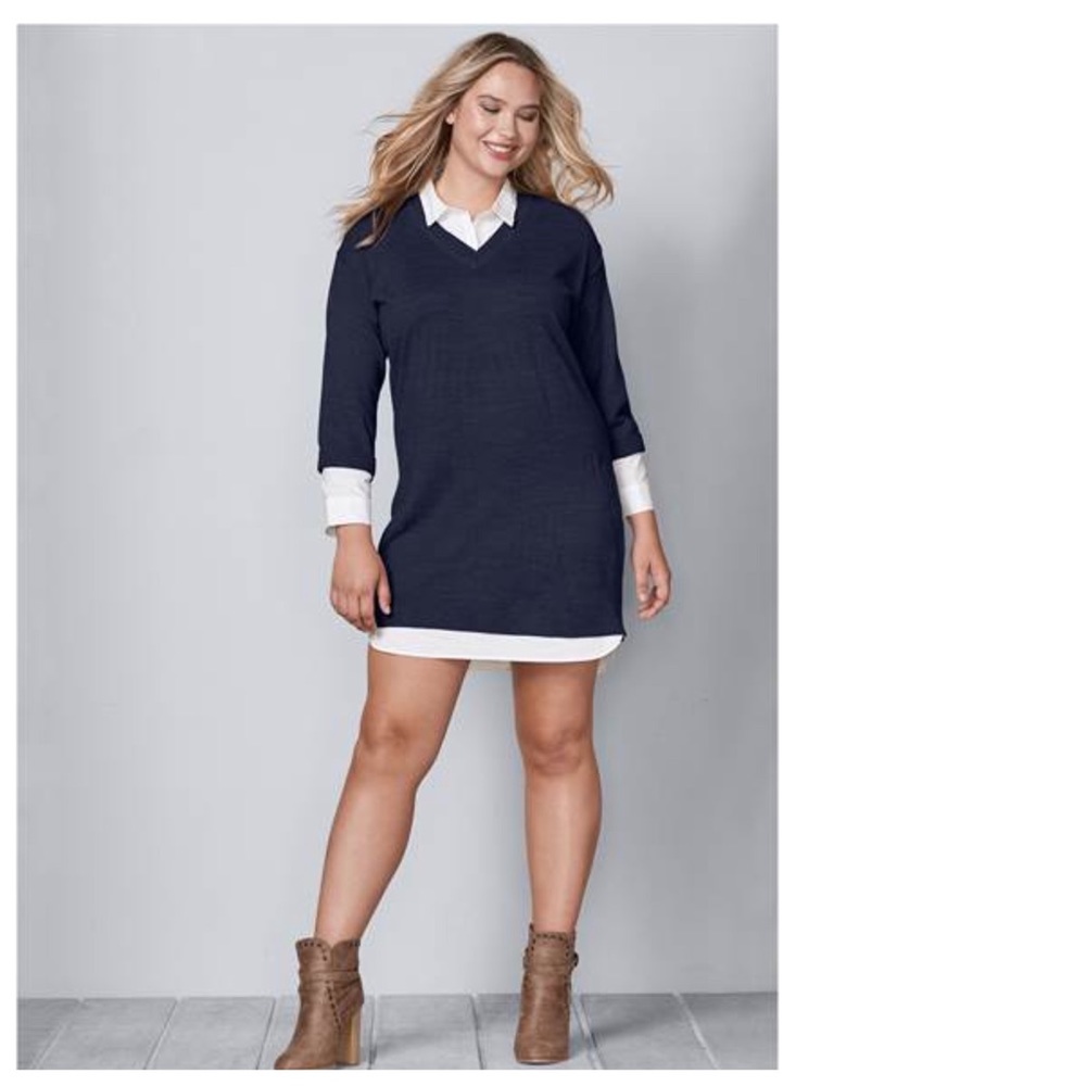 Sweater Dress w/ Collar